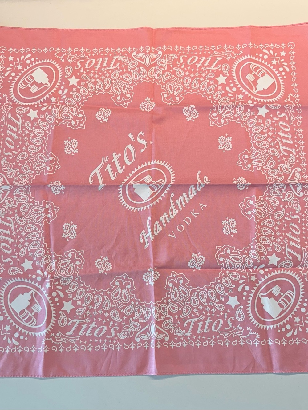 Tito's Bandana Set — Pink & Black Paisley Scarves - Picture 4 of 5